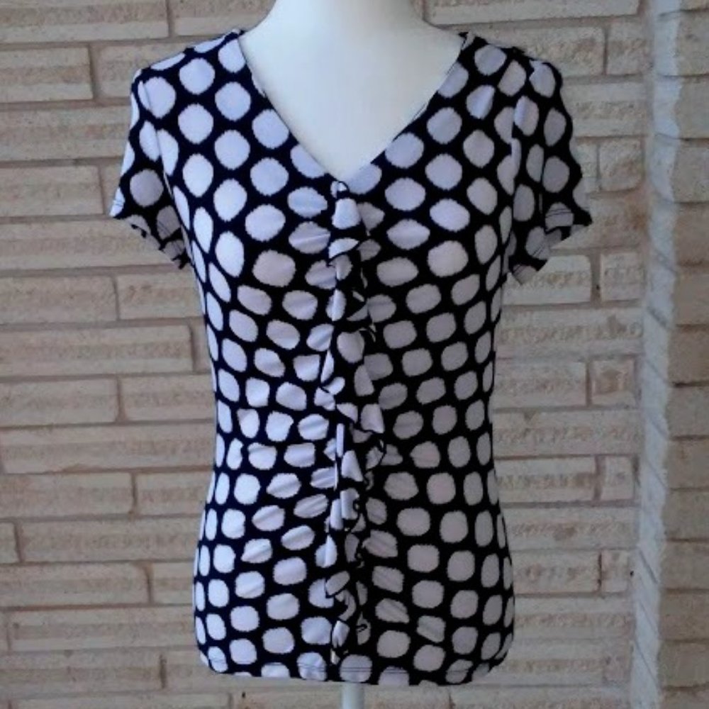 Alfani White Polka Dot Top Size P/P